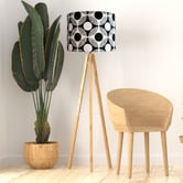 Campana Collective Retro Black &amp; White Cotton Lamp Shade