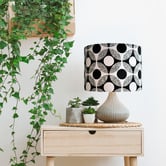 Campana Collective Retro Black &amp; White Cotton Lamp Shade