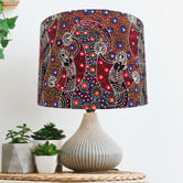Campana Collective The Red Spirit Aboriginal Cotton Lamp Shade