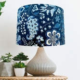Campana Collective Hamptons In Navy Cotton Lamp Shade