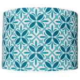 Campana Collective Blue Tiles Cotton Lamp Shade
