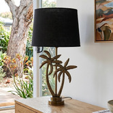 Campana Collective Palmas Metal Double Palm Table Lamp