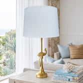 Campana Collective Pavo Metal Peacock Table Lamp
