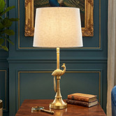 Campana Collective Pavo Metal Peacock Table Lamp
