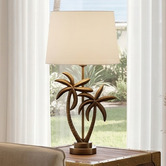 Campana Collective Palmas Metal Double Palm Table Lamp
