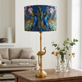 Campana Collective Pavo Blue Metal Peacock Table Lamp