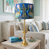 Campana Collective Pavo Blue Metal Peacock Table Lamp