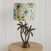 Campana Collective Palmas Metal Double Palm Tropical Table Lamp