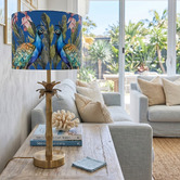 Campana Collective Palma Metal Peacocks Table Lamp