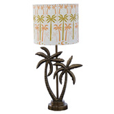 Campana Collective Palmas Metal Double Palm Trees Table Lamp