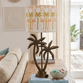 Campana Collective Palmas Metal Double Palm Trees Table Lamp