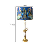 Campana Collective Pavo Blue Metal Peacock Table Lamp