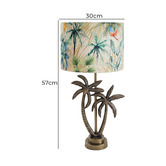 Campana Collective Palmas Metal Double Palm Tropical Table Lamp