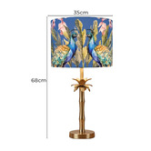 Campana Collective Palma Metal Peacocks Table Lamp