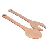 White Magic 2 Piece Wood Pulp Salad Serving Set