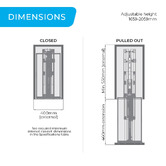 Higold 5 Tray Diamond Adjustable Pull Out Pantry Unit