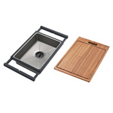 Higold Delta 760mm Single Granite Composite Kitchen Sink with Colander &amp; Chopping Board