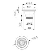 Higold Stainless Steel Kitchen Basket Waste for Granite Sinks