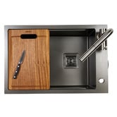 Higold Vante 680mm Single Stainless Steel Kitchen Sink with Colander &amp; Chopping Board