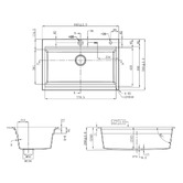 Higold Delta 840mm Single Granite Composite Kitchen Sink &amp; Accessories Package