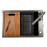 Higold Vante 680mm Single Stainless Steel Kitchen Sink with Colander &amp; Chopping Board