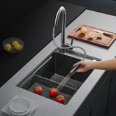 Higold Vante 680mm Single Stainless Steel Kitchen Sink with Colander &amp; Chopping Board
