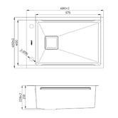 Higold Vante 680mm Single Stainless Steel Kitchen Sink with Colander &amp; Chopping Board