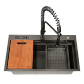 Higold Belle Luxe 820mm Double Stainless Steel Kitchen Sink &amp; Accessories Package