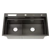 Higold Belle Luxe 820mm Double Stainless Steel Kitchen Sink &amp; Accessories Package
