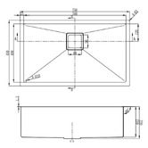 Higold Vante 750mm Single Stainless Steel Kitchen Sink