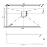 Higold Vante 750mm Single Stainless Steel Kitchen Sink