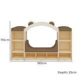 Jooyes Jooyes Kids' 9 Shelf Bookcase with Reading Nook