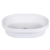 OMVIVO Pere 500mm Matte White Oval Above Counter Basin