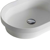 OMVIVO Pere 500mm Matte White Oval Above Counter Basin