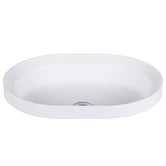 OMVIVO Pere 500mm Matte White Oval Semi-Inset Basin