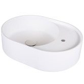 OMVIVO Lune 550mm Oval Solid Surface Above Counter Basin
