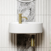 OMVIVO Lune 550mm Oval Solid Surface Above Counter Basin