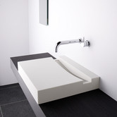 OMVIVO KL 600mm Rectangular Solid Surface Above Counter Basin