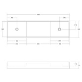 OMVIVO CDesign 1620mm Solid Surface Double Wall Hung Basin