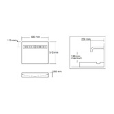 OMVIVO KL 600mm Rectangular Solid Surface Above Counter Basin