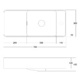 OMVIVO Mod 700mm Matte White Wall Hung Basin with Overflow