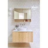 OMVIVO Lune 380mm Matte White Round Solid Surface Above Counter Basin
