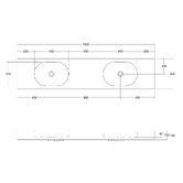OMVIVO Arki 1800mm Matte White Wall Hung Double Basin with Overflow