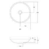 OMVIVO Benna 380mm Round Above Counter Basin