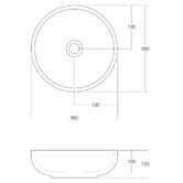 OMVIVO Benna 380mm Round Semi-Inset Basin