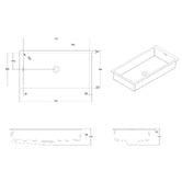 OMVIVO Cdesign 760mm Matte White Undermount Basin with Overflow