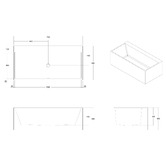 OMVIVO Cdesign Matte White Solid Surface Freestanding Bath with Overflow