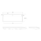 OMVIVO Elba 1160mm Matte White Solid Surface Washplane