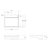OMVIVO Elba 440mm Matte White Solid Surface Washplane