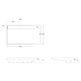 OMVIVO Elba 660mm Matte White Solid Surface Washplane